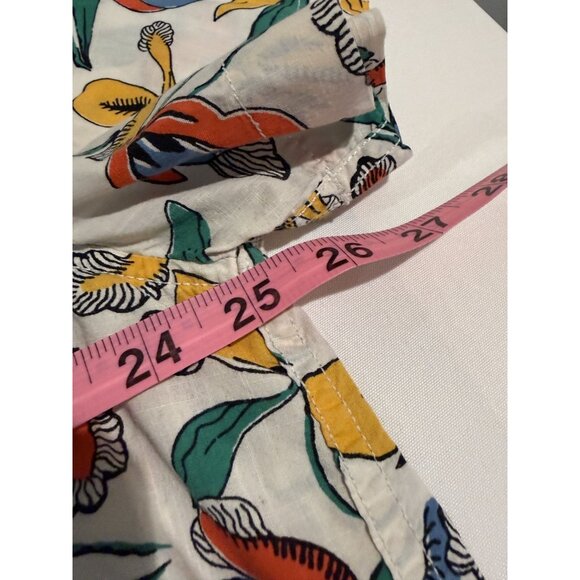 J. Crew Sportswear Floral Shirt Men's XL Short Sleeve Button Down Retro Top - Picture 4 of 5